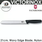 Victorinox Bread Knife 21cm Wavy Edge Blade Nylon Fibrox Black