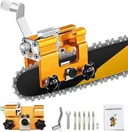 Ling-Luo Chainsaw Sharpener,Chainsaw Vise and Hand-Cranked Chainsaw Sharpening Jig Kit,Portable Chainsaw Chain Sharpening Jig for All Chain Saws and Electric Saws, with 5 Grinding Rod