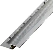 Aluminum Alloy Z-Shape Floor Transition Strip, Carpet To Tile/Laminate/Wood Floor Threshold, Cuttable & Durable,Waterproof & Rust-Resistant,Ideal For Home Office & Bedroom Doorways(Gray)