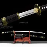 Handmade Japanese Tachi 9260 Spring Steel Full Tang SHINOGI ZUKURI Sword Sharp.