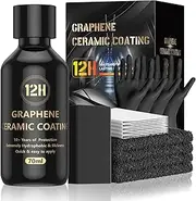 Graphene Ceramic Coating for Cars (70ml) - Coating for Car Detailing - 10+ Years of Long Lasting Protection - Ultra High Gloss, Extremely Hydrophobic