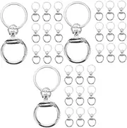 SHINEOFI 3sets Keyring Making Supplies Split Key Rings Key Chain Clip Hooks DIY Keychains Metal Chain Hooks 10pcs*3