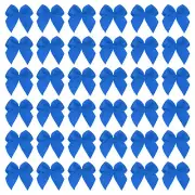 50Pcs 1" Mini Satin Ribbon Bows for DIY Craft Party Decoration Blue