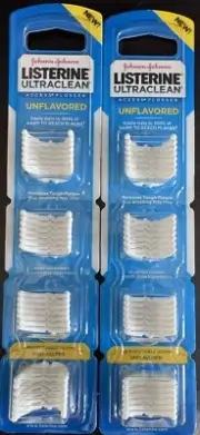 Listerine Ultraclean Access Flosser Refills UNFLAVORED 28 count (2 Pack) New