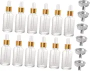 Hohopeti 24pcs Essential Oil Dropper Bottle Clear Glass Dispenser with Stainless Steel Funnels for Diy Blending Travel-friendly Cap for Oils and Cosmetics