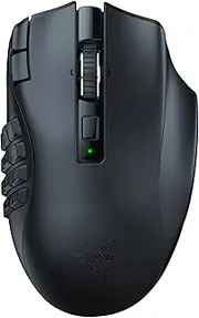 Razer Naga V2 HyperSpeed - Ergonomic Wireless MMO Gaming Mouse with 19 Programmable Buttons - Black