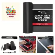Professional Grade Tool Box Liner, 18" x 24 ft, Black | Tool Box Drawer Liner...