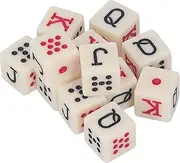 12PCS Dice Alphabet Toys Portable Role Playing Acrylic Interesting Dice Toys Entertaining Games 16mm