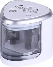 Eacam 2 Holes Electric Pencil Sharpener Multi-Functional Automatic Electric Pencil Sharpener for Home School Student, Auto Pencil Sharpener 2 Holes (6-8mm / 9-12mm)