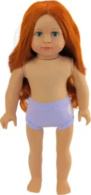 18-Inch 'Charlotte' Red Hair Vinyl Posable Girl Doll with Blue Eyes | Undressed