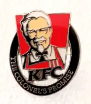 KFC Chicken The Colonel's Promise Franchise Employee Award Button Pin NOS New