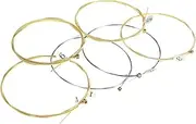 Folk Guitar Strings - Guitar Replacement String, Parts Replacement | 6 Pcs Strings for Acoustic, Musical Instruments Strings Parts for Wooden Beginners Performers