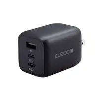 在飛比找蝦皮商城優惠-ELECOM 65WGaN氮化鎵三孔充電器/ 黑 eslit