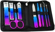 9/18Pcs/Set Nail Clippers Tool Steel Professional Nail Cutter Pedicure Dead Skin Scissors Multifunction Grooming Manicure Set,9pcs