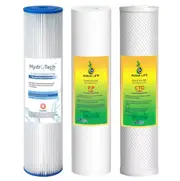 3 Stages 20" x 4.5" Big Blue Whole House Water Filter Replacement Pack