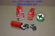 STANDARD METRIC LEFT HAND TAP & DIE SET METRIC 3 M TO 12M 21 TAPS & 7 DIES@N