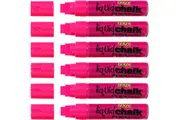 Texta Liquid Chalk Marker Jumbo Dry Wipe 15mm Thick Pink Pack 6