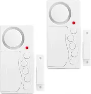 2 Pack Freezer Door Alarm, Window Security Alarm, 3/15/30/60 Seconds Wireless Fridge Alarm, 4 In 1 Door Sensor Doorbell Door Open Alarm Loud108db Jske