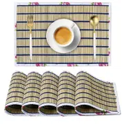 Handmade River Grass Dining Table Placemats Set of 6 (Beige) IN46