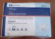 Covidien Wings Plus Quilted Adult Briefs Unisex-Medium 32"-44" (4 Packs-48ct.)