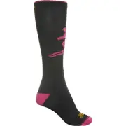 Cabot & Sons Merino Wool Women's Medium Skier Gal Cushion Snow Ski Socks Black