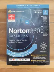 NORTON 360 FOR GAMER INTERNET SECURITY 2025 (3 DEVICE/1 YEAR) New Ships FAST !!