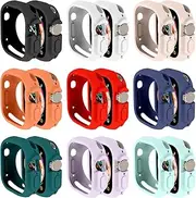 [9 Pack] Bumper case Compatible with Apple Watch Ultra 2/Ultra 49mm Cover, Soft TPU Protective Bumper Cover for Apple Watch Ultra 2/Ultra 49mm Case (9-Colors)