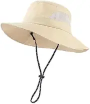 [Tuvwxyza] Sun Hat UV Protection Womens Ponytail Bucket Hats Foldable Wide Brim Summer Beach Cap Travel Outdoor Fishing Hat Hiking.