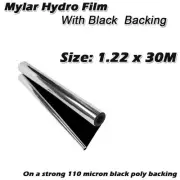 Pickup Hydroponics reflector Mylar Hydro Film 30M Black Poly Backing Roll 4Mil