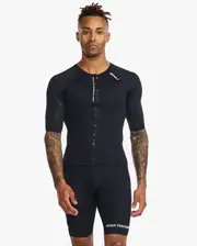 Aero Tri Sleeved Top, 2XU, S, Black/White, Male