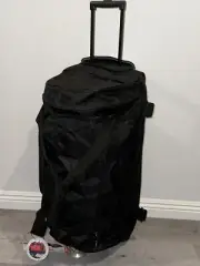 New Olympia Black Drop Bottom Rolling Duffle Bag RD6030 30”x13”x14”