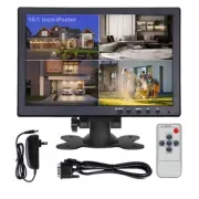 Portable 10" LCD HDMI Monitor with VGA BNC AV 1366x768 for PC TV-Box FPV Display