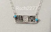 Chaco Canyon Sterling Silver Kingman Turquoise Family Motif Necklace-NWT-$208.25