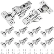 10 Pack 1/2'' Overlay Face Frame Soft Close Hidden Cabinet Hinges, 105 Degree...