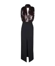 backless dress UK10 Black
