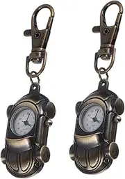 [DEARMAMY] Titanium Case Car Watch Retro Pocket Watch Chain Stylish Brooch for Graduation