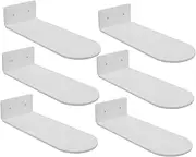 HOMOCONO 6Pcs Transparent Acrylic Shoe Display Rack Floating Wall Shelves for Sneakers Easy to Install for Sports Shoes Decor Space Saving Storage