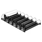 6pcs Self-Pushing Soda Can Dispenser Drink Organizer for Fridge Pantry, Black