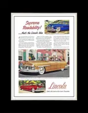 1949 Lincoln Cosmopolitan Town Sedan - Matted for 11x14 Frame