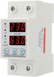 Joyzan Voltage Overvoltage Protector, Protective Single Phase Current Switch Adjustable Double Led Display Mode Selection Automatic Reset Relay Low Power Consumption Safety Vale