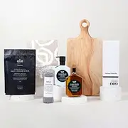 Australian Housewarming and New Home Owners Gift Hamper, Ideal for Birthdays, Gift for Women, Handcrafted Tea Towel, Bath Gift Set & Kitchen Homewares, Timber Paddle Board, Pampering Body Scrub, Body Wash, Essential Oil Diffuser