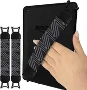 Aiaabq Security Hand Strap, Kindle Hand Strap Lightweight Finger Grip Holder for eReaders -Kindle/Kobo/Voyaga/Lenovo/Sony Kindle E-Book/iPad Tablet (2pc 9-11in Black)