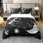 Duvet Cover Set Twin Size Sun Moon Bedding Set for Kids Boys Girls Boho