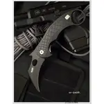 LION STEEL EMERSON L.E.ONE KARAMBIT 一體鋁柄折刀(黑柄黑刃)LS LE1 A BB