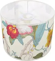 OSALADI Color Fabric lampshade lampshades for Table lamp Bell Lamp Shades Floral Cylindrical Lampshade Drum Lamp Shades Small Floral Lampshade Bell Shaped Flower Bucket Metal