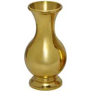 黃銅光身花瓶擺件家用供佛供瓶觀音凈水瓶供奉插花花瓶佛具用品