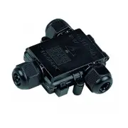 3-Cable Connector Box IP67 in Black Superlux Lighting - JT33-495F