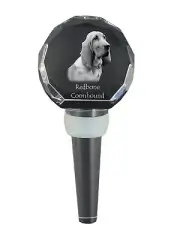 Redbone Coonhound Thick Wine Stopper With Dog Art-Dog