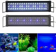 LED Aquarium Light 60CM Foldable Adjustable Fish Tank Light Hood Blue and White Lighting Lamp