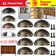 6-24X Cupboard Door Cabinet Cup Drawer Furniture Retro Antique Pull Shell Handle